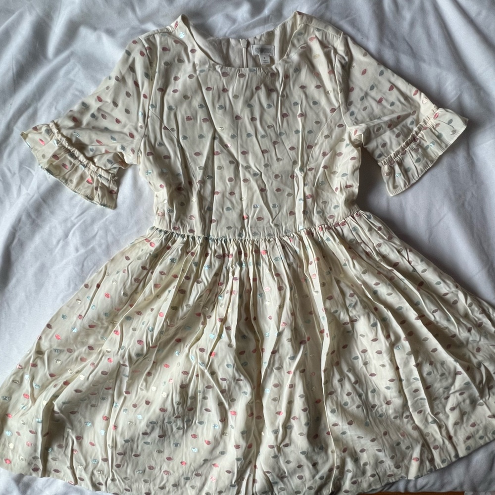 Gymboree Girls Off-white Zip-up Dress